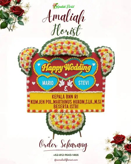 Papan Bunga Pernikahan Mantewe